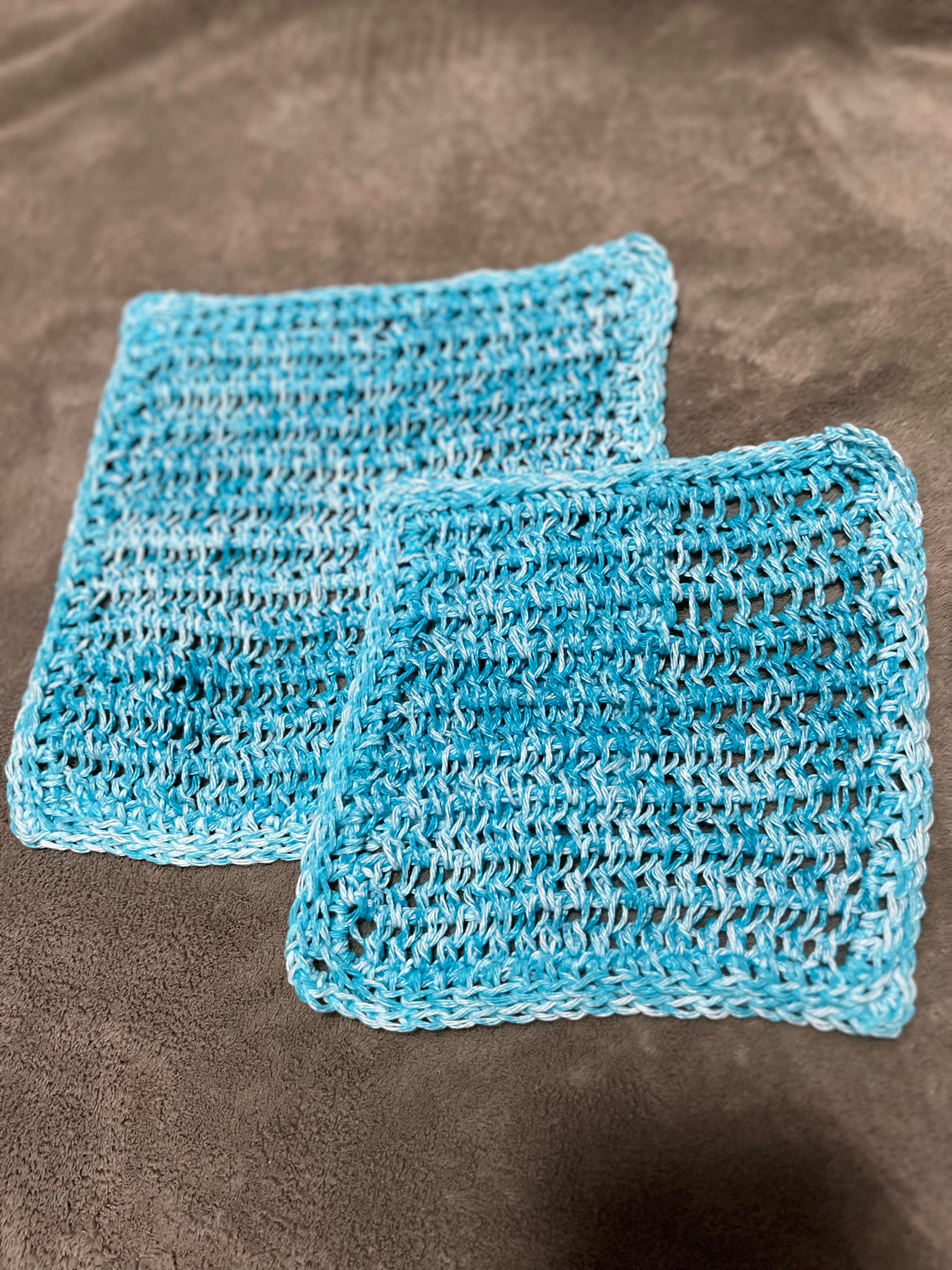Tunisian Washcloth Set of 2