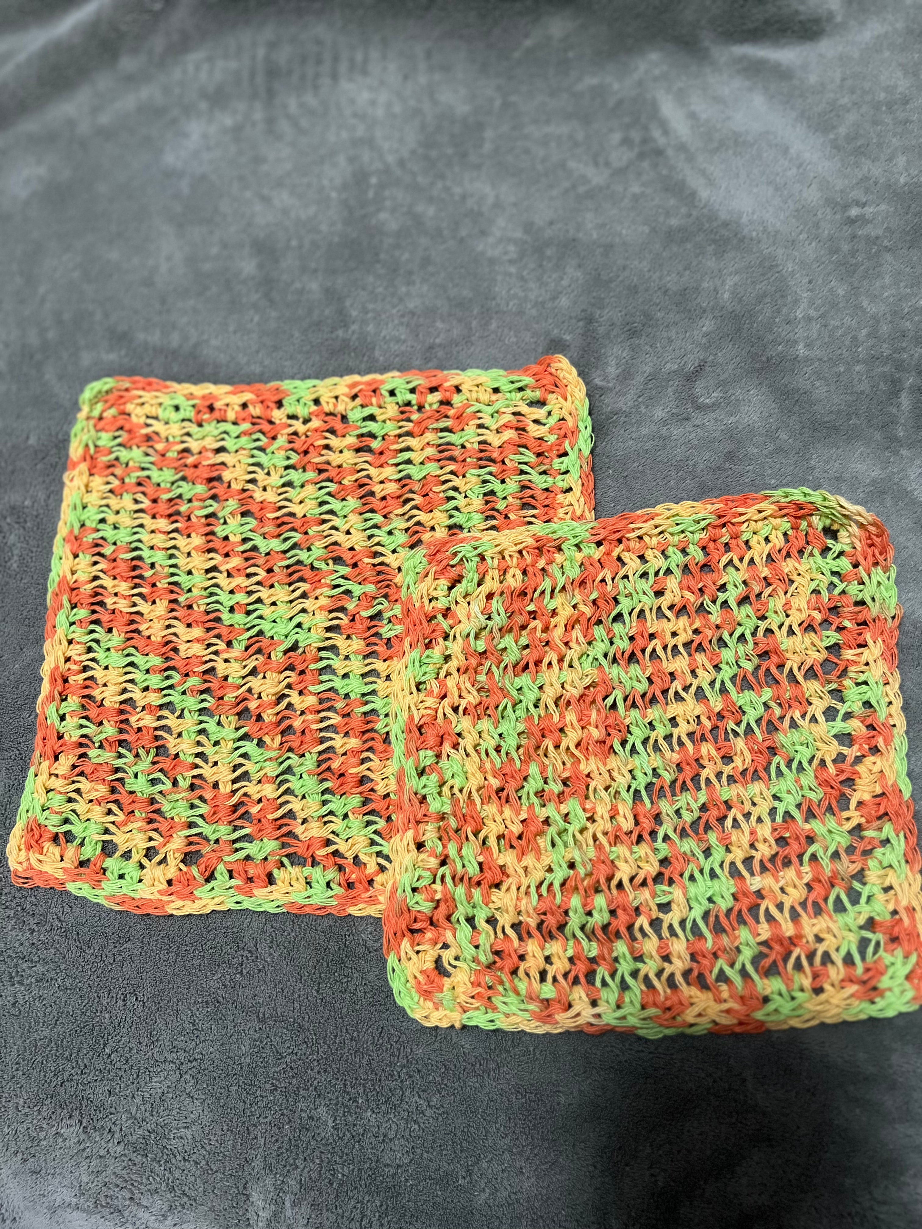 Tunisian Washcloth Set of 2