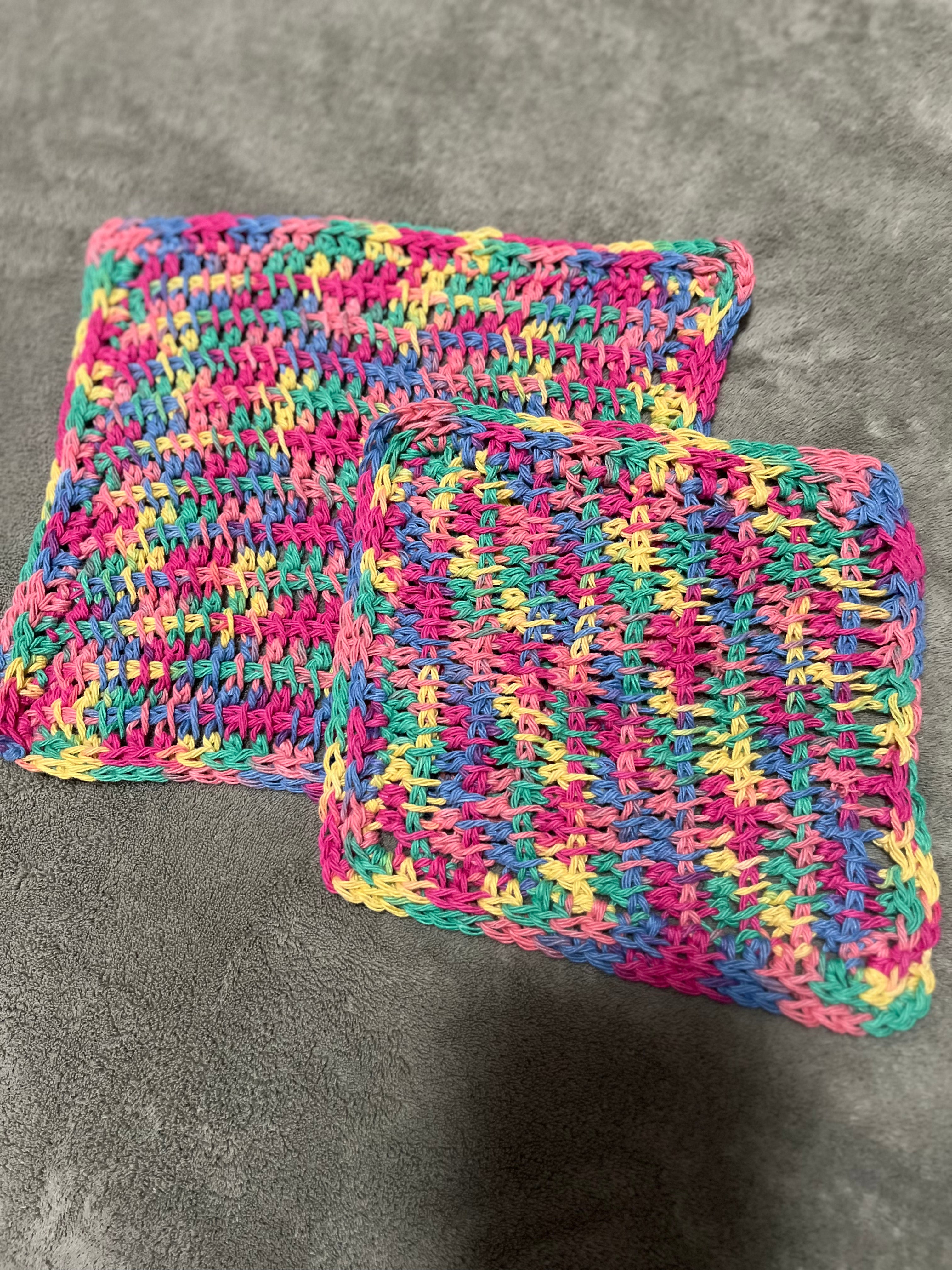 Tunisian Washcloth Set of 2