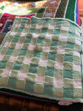 Green/White Gingham Baby Blanket
