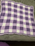 Purple/White Gingham Baby Blanket