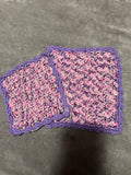 Pink/Purple Washcloth Set of 2