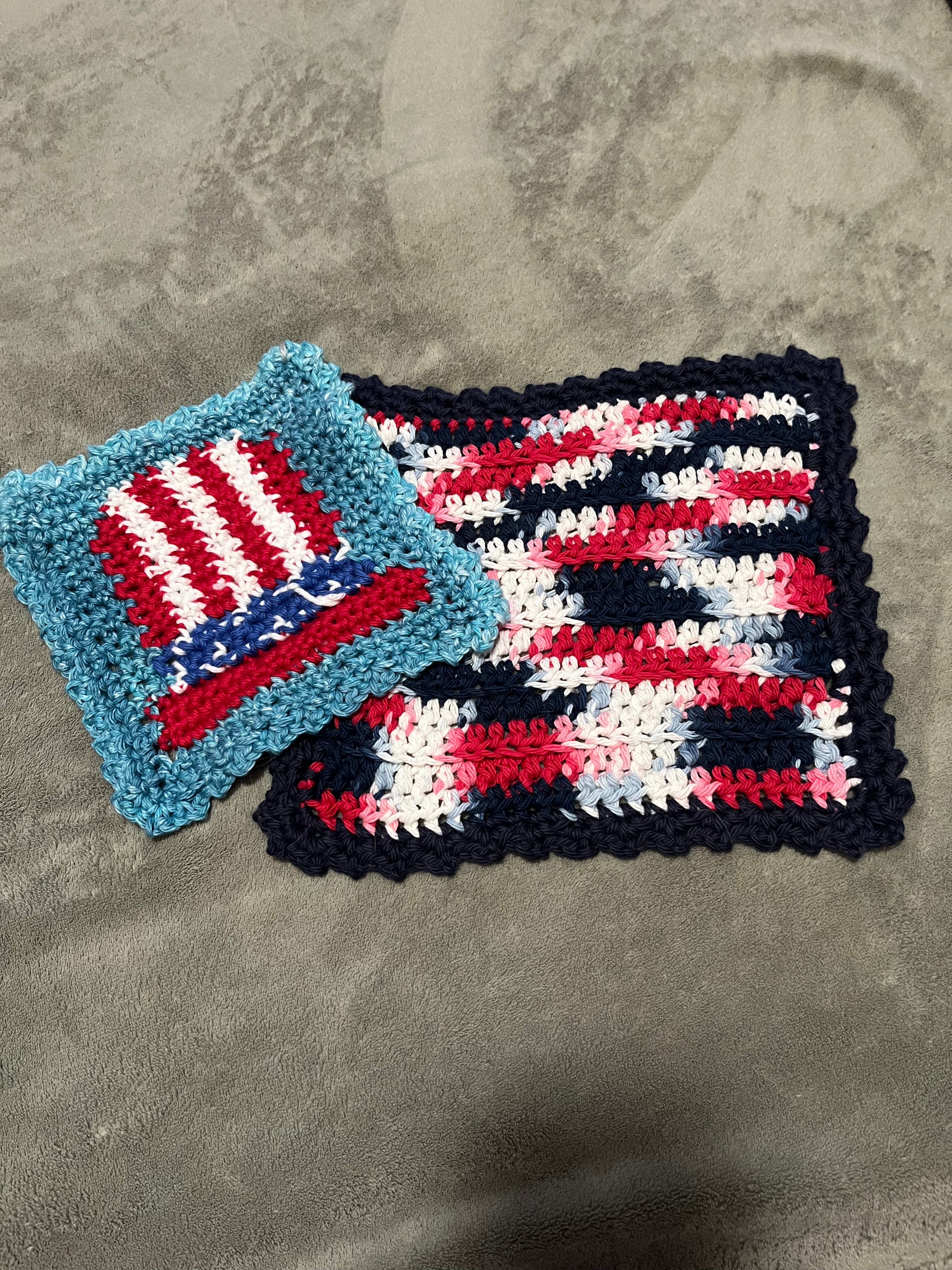 Fourth of July Washcloth Set of 2