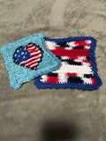 Fourth of July Washcloth Set of 2