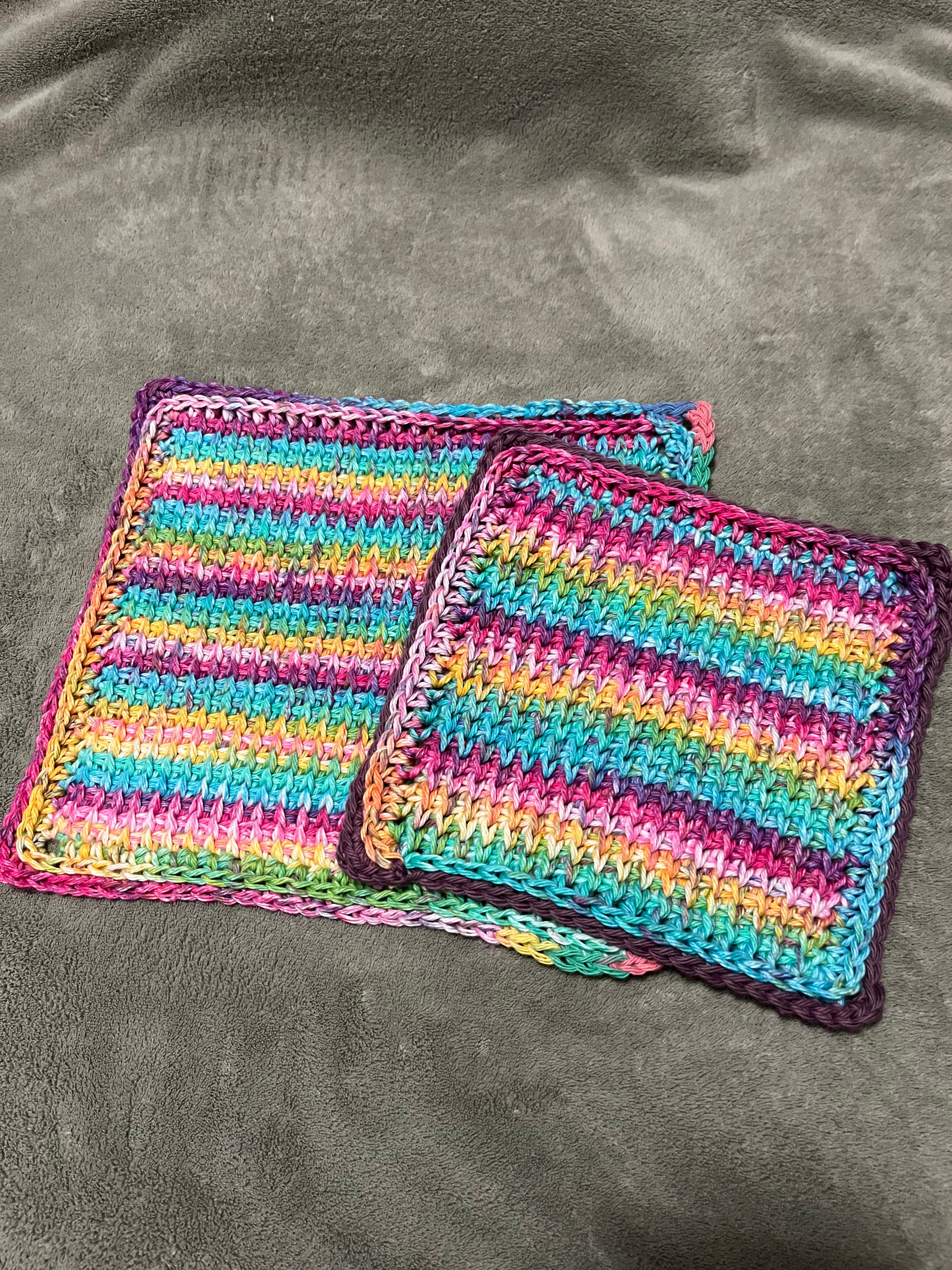 Tunisian Washcloth Set of 2