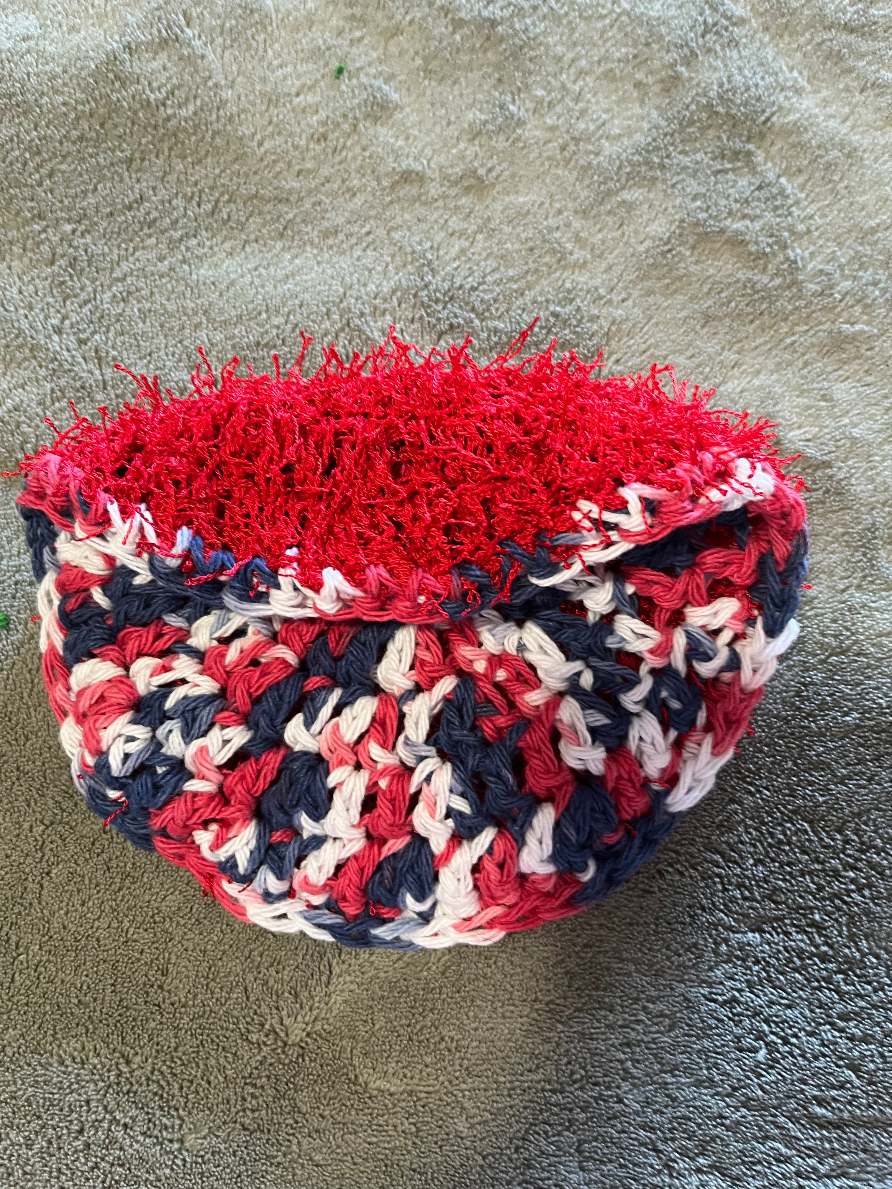 Fourth of July Scrubby Cotton Washcloth